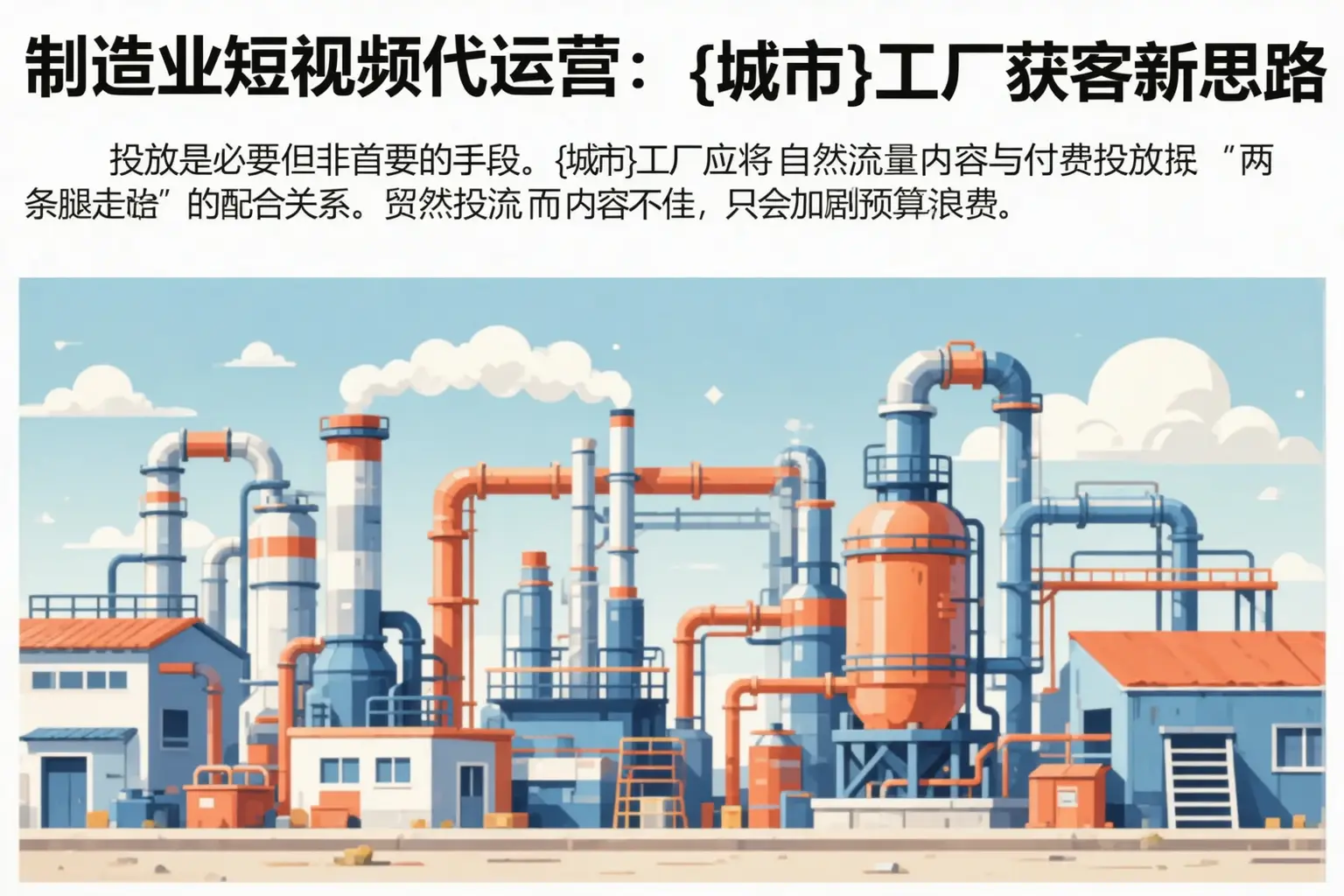 制造业短视频代运营：故城工厂获客新思路